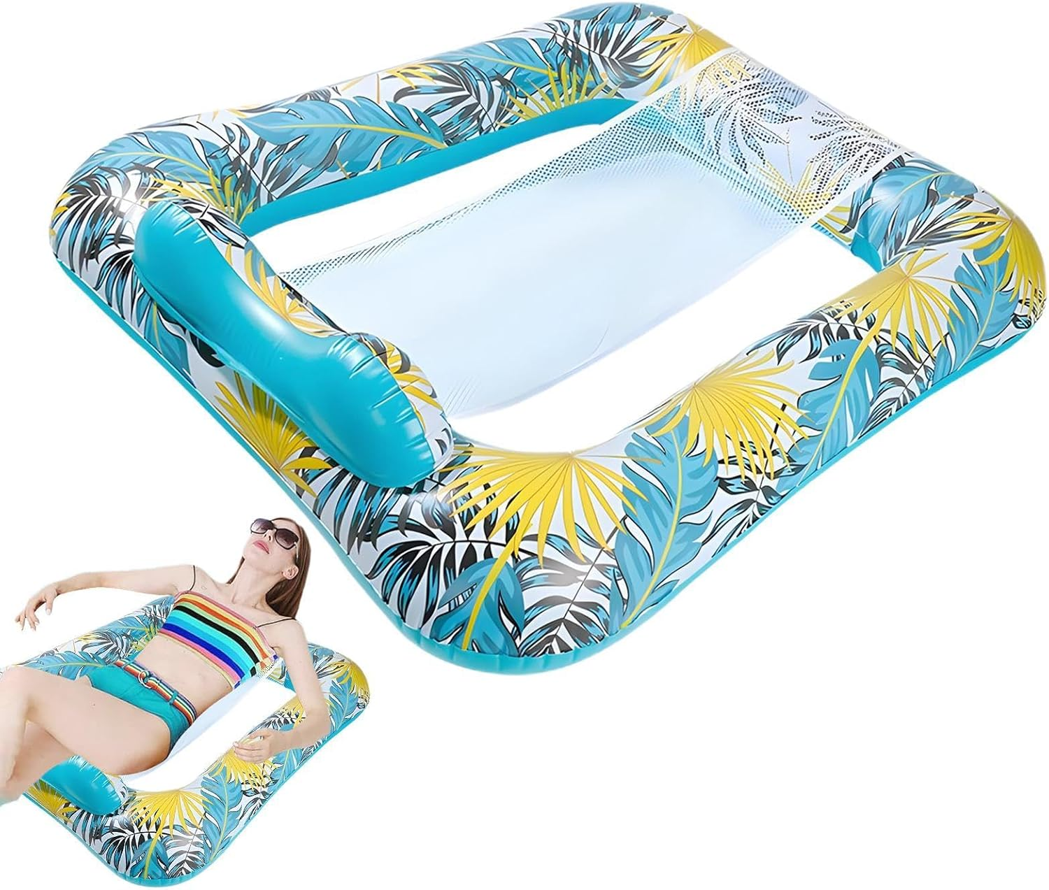 Inflatable Pool Floats,Floating Chairs, Rafts, Folding Lounger for Outdoor Activities | Pool Lounger for Pool Relaxation, Swimming & Outdoor Activities and for Adults Seeking Comfort in Pools image number 5
