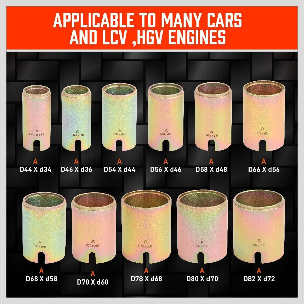 HORUSDY 26-Piece Press and Pull Sleeve Kit - Heavy Duty Bearing and Bushing Removal and Installation Tool Set image number 2