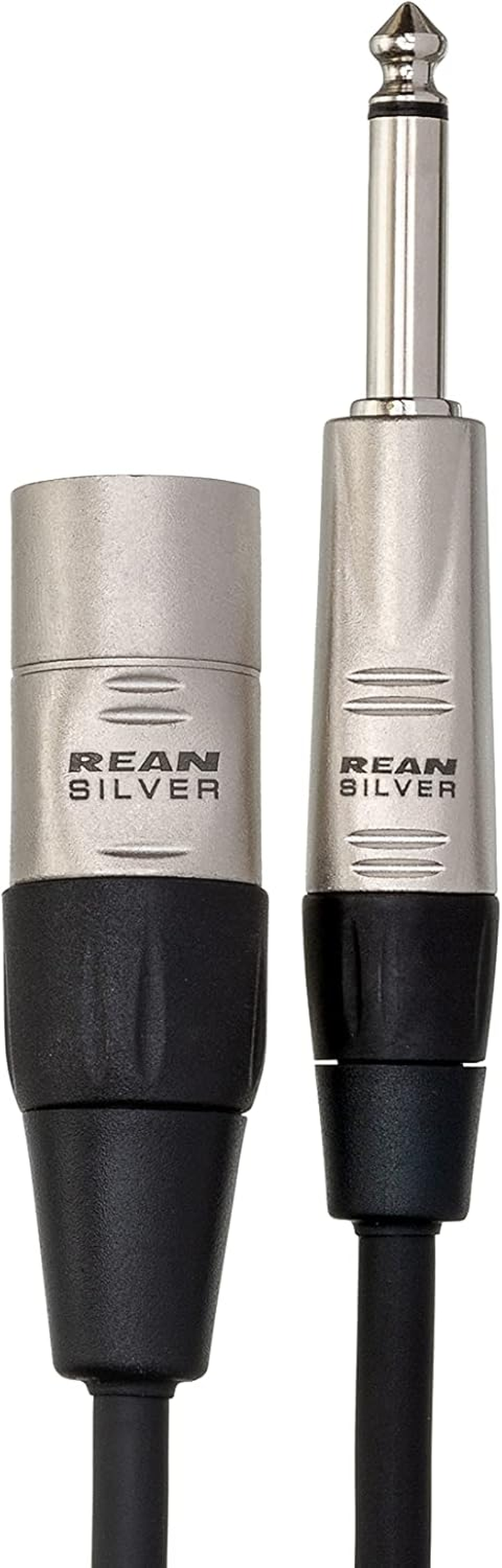 Hosa HSX-001.5 Pro Balanced Interconnect Rean 1/4 Inch TRS to XLR3M, 1.5 Feet image number 1