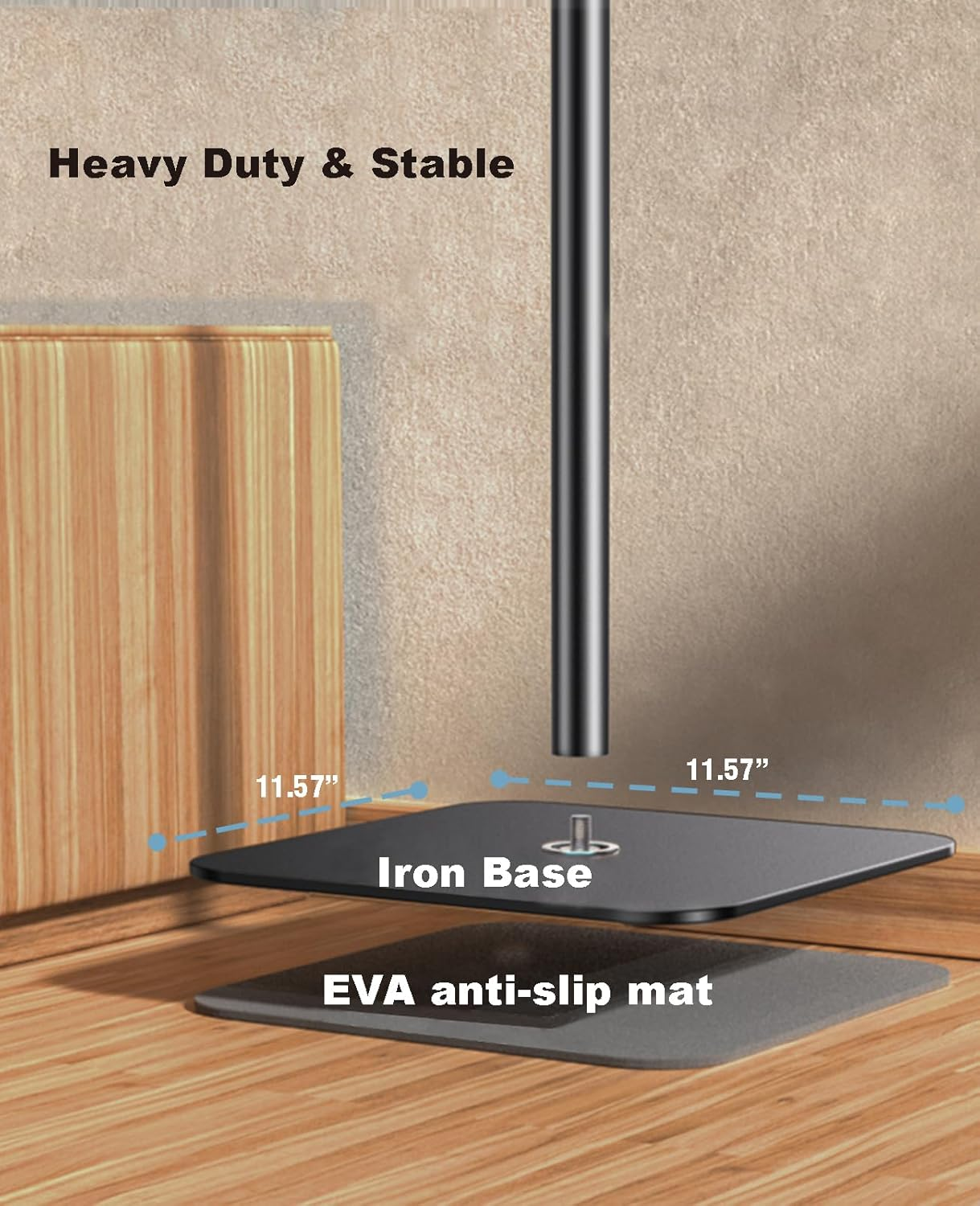 Projector Stand Adjustable Height 41" to 63" Projector Floor Stand with Tray Projector Shelf Stand for Presentations, Home Movie, Studio, Office image number 1