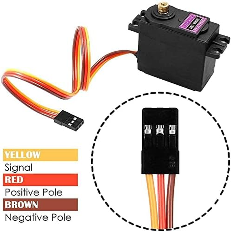 RC Servo MG996R Servo 2Pcs Metal Gear High Speed Torque Digital Servo Motor for RC Helicopter Airplane Car Boat Mechanical Arm Biped Robot Waterproof