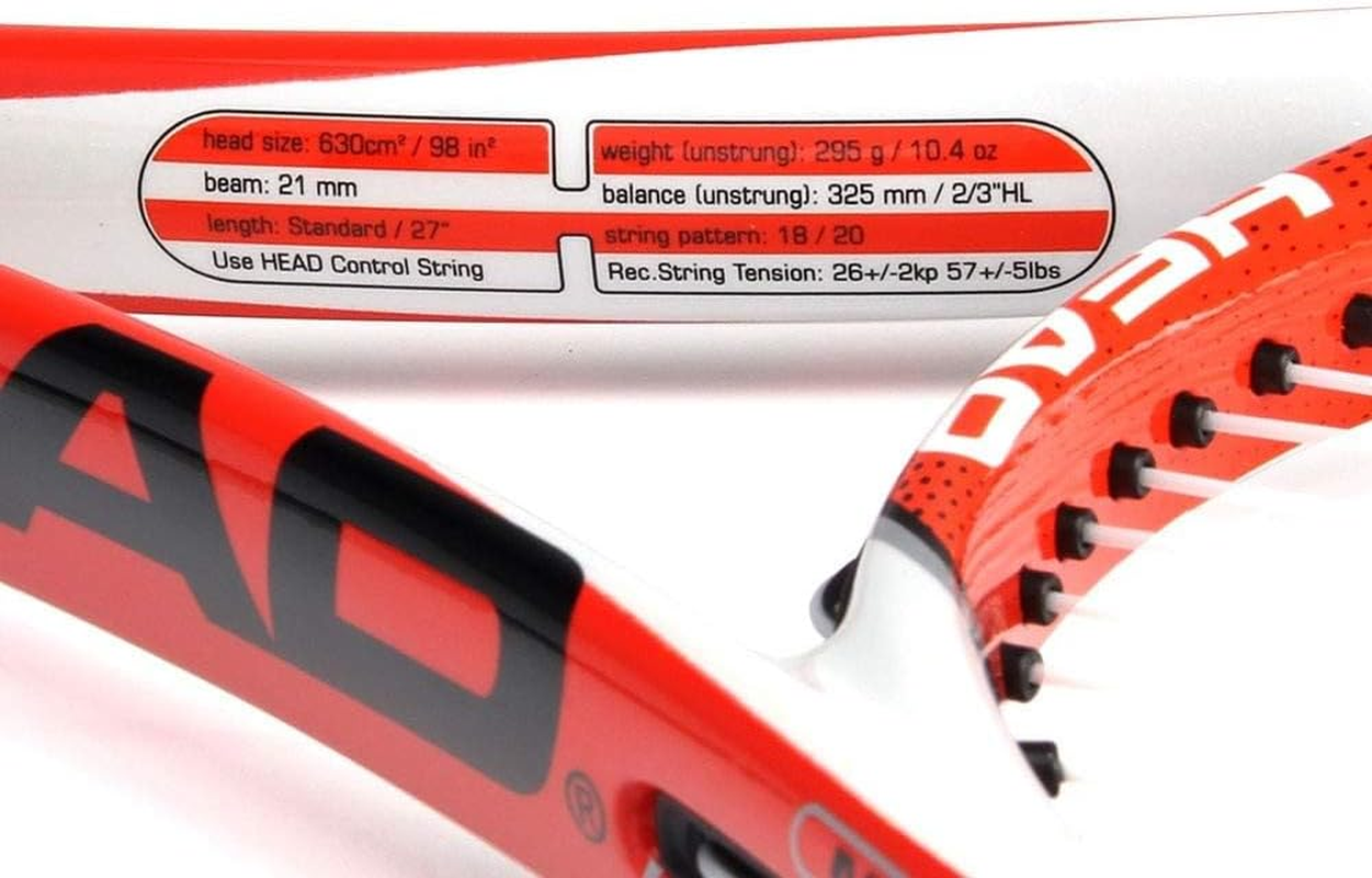 HEAD Microgel Radical Midplus Tennis Racket - Pre-Strung 27 Inch Adult Racquet