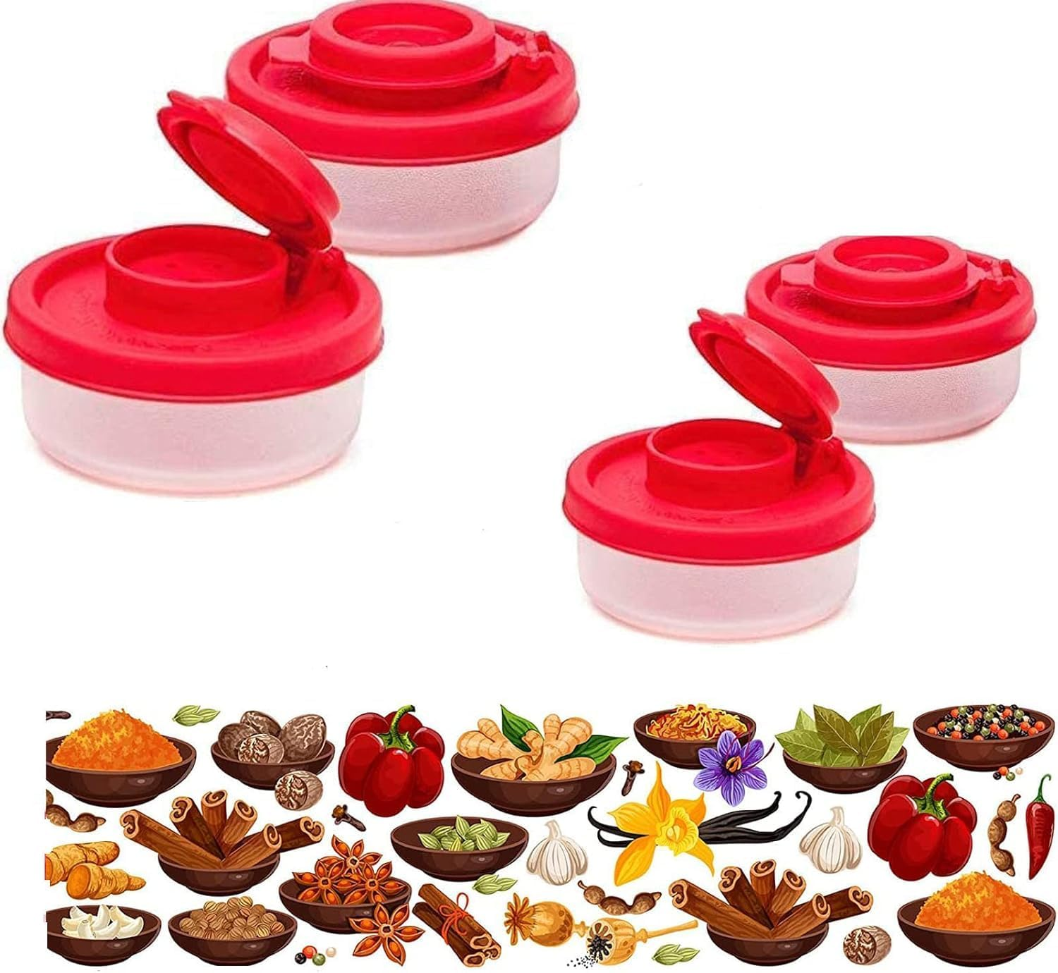 4Pcs Red Salt and Pepper Shakers,Mini Salt Shaker Easy to Go Camping Picnic and BBQ Outdoors Kitchen,Damp Proof Spice Dispenser Set for Travel image number 2