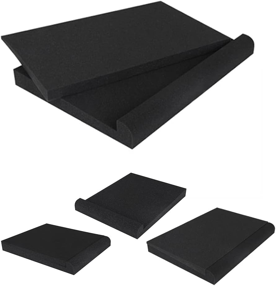 Studio Monitor Isolation Pads for Monitors,Made of High Density Acoustic Foams,Stabilizer Speaker Base,Studio Monitor Acoustic Speaker Isolation Foam Pads,Compatible for 5 Inch / 6 Inch Speaker Boxes image number 1