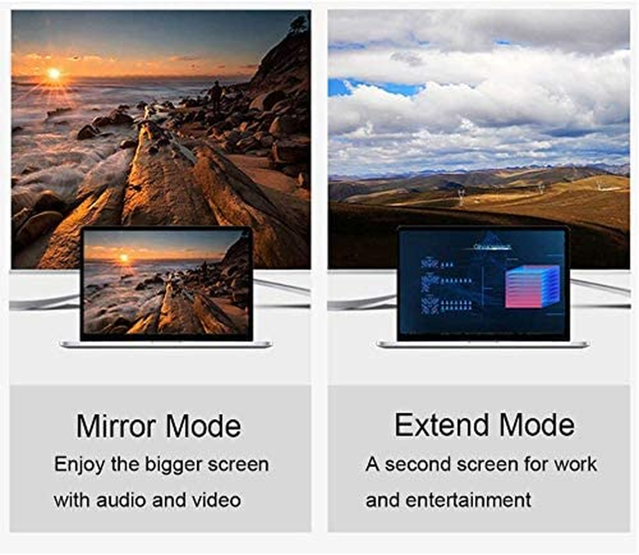 Mini Displayport to HDMI 4K - Thunderbolt to HDMI Adapter Cord 6FT Compatible with Apple Macbook Air Pro, Mac Mini, Microsoft Surface Pro 3/4 Dock to Tv/Monitor/Projector image number 2