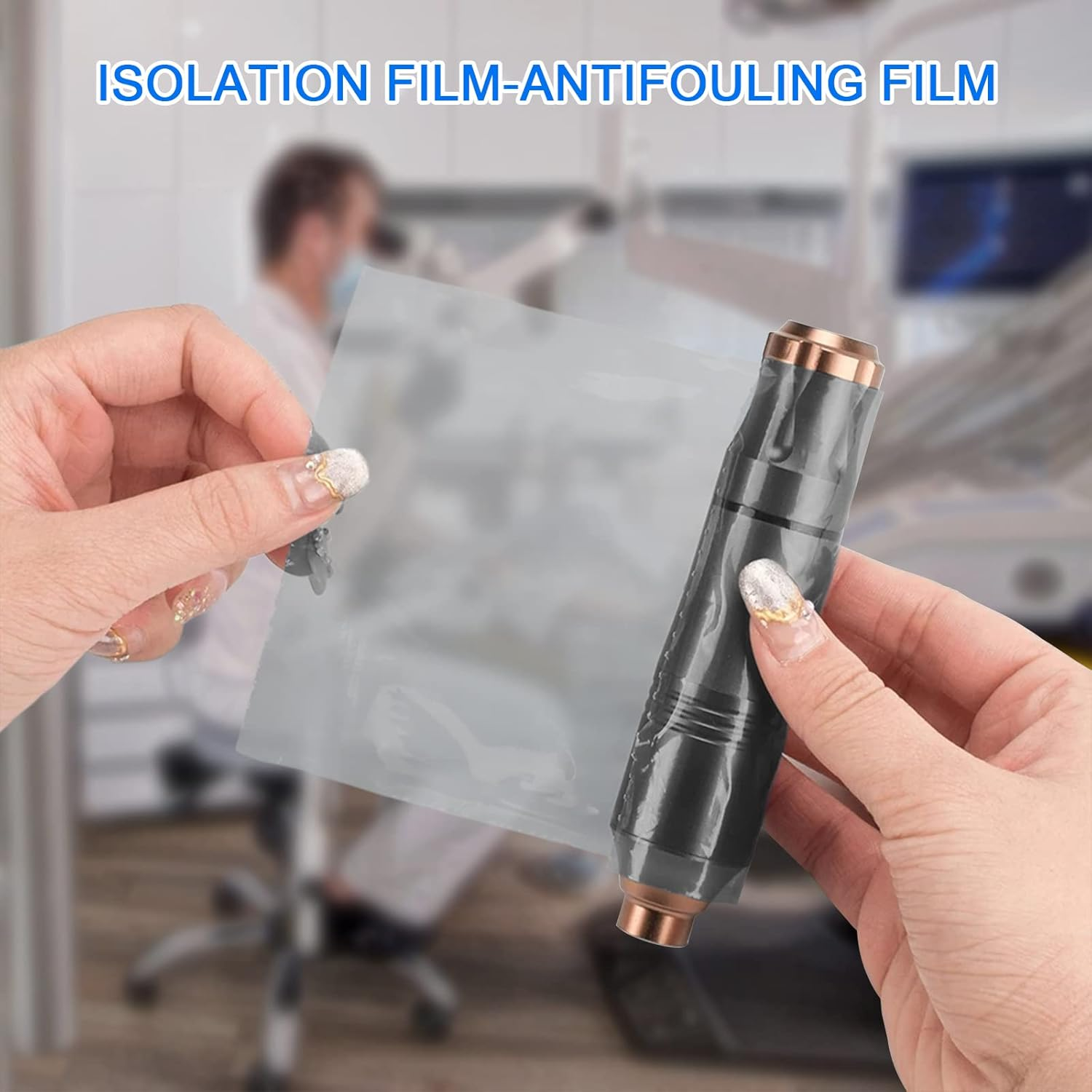Barrier Film, Disposable Tattoo Barrier Film, Tattoo Cling Film, Barrier Tape, Waterproof Film, Sticky Wrap, Protective Film for Dental Materials, Tattoo Accessories, 1200 Sheets/Roll Film (Black) image number 3
