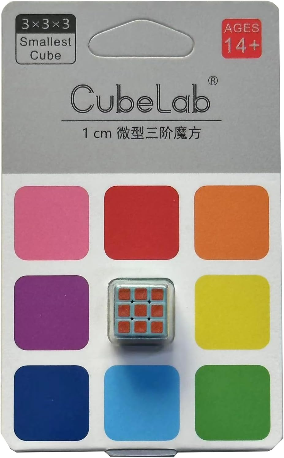 Mini Cube 3X3 - Cube Lab 1X1X1Cm Smallest Cube, Smooth Magic Cube Puzzle for Kids and Adult (Blue) - Pink image number 4