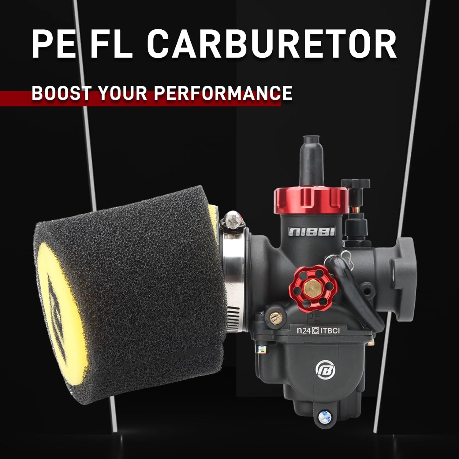 NIBBI PE24 Carburetor Kit, 24Mm Carburetor Kit with Carb Jets - Fit for 140Cc 150Cc Dirt Bike Pit Bike Apollo Taotao Lifan Kayo SSR image number 6