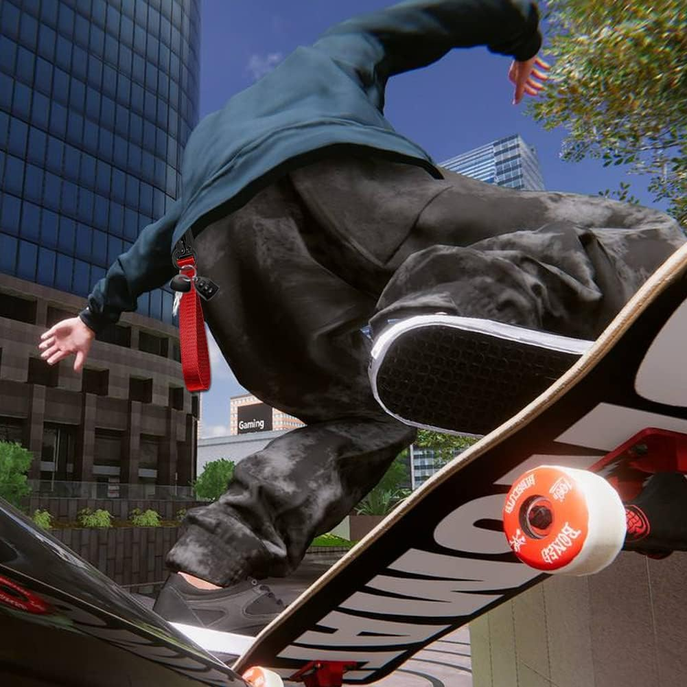 Dsycar Red Car Motorcycle Keychain Tag with 3 Key Rings - Unique Wristlet Strap Key Chain Holder for Men Women - Fu*K image number 3