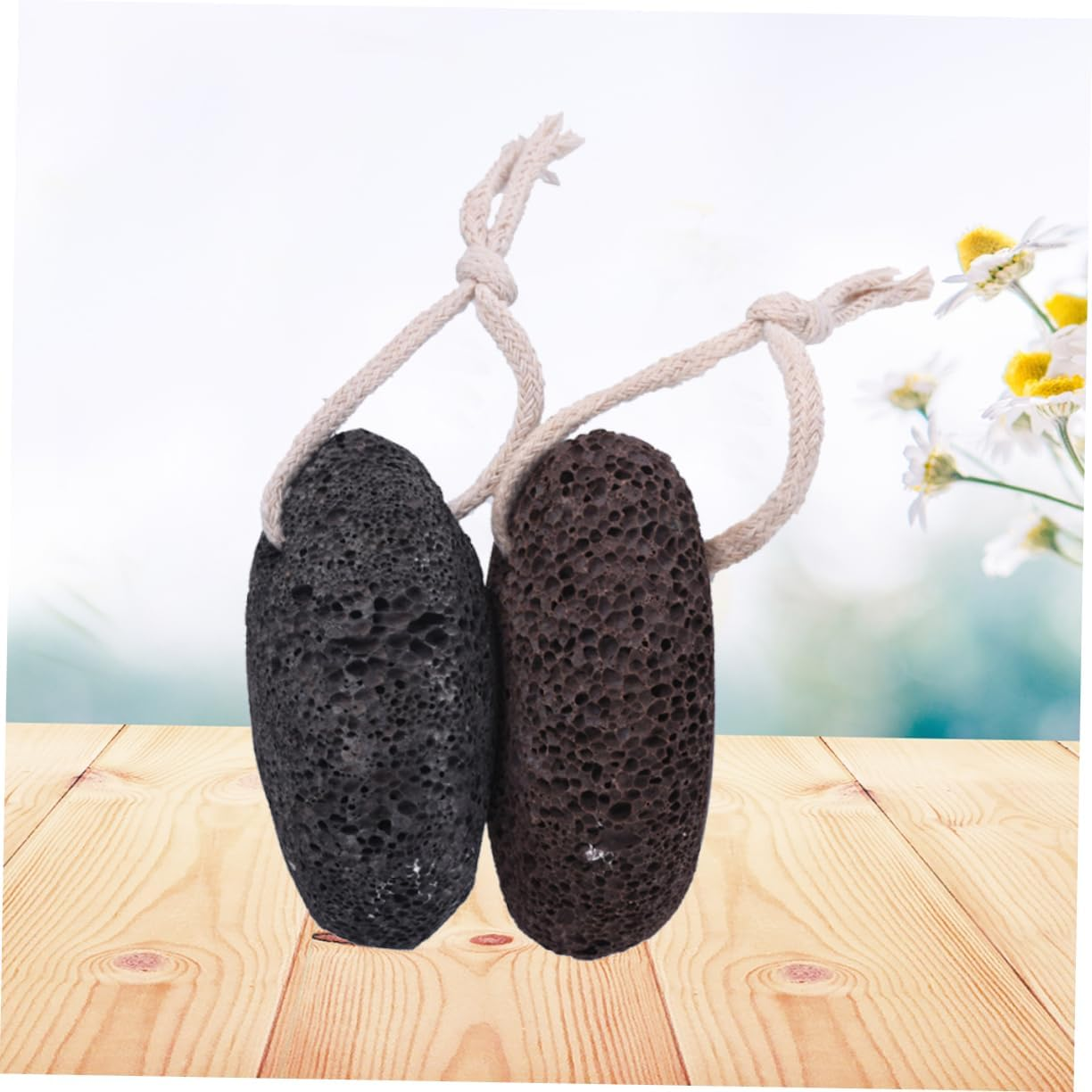 Ipetboom 2Pcs Natural Lava Stone Foot Washboard Callus Remover Exfoliating Pumice Stone for Feet Heels and Palm image number 1