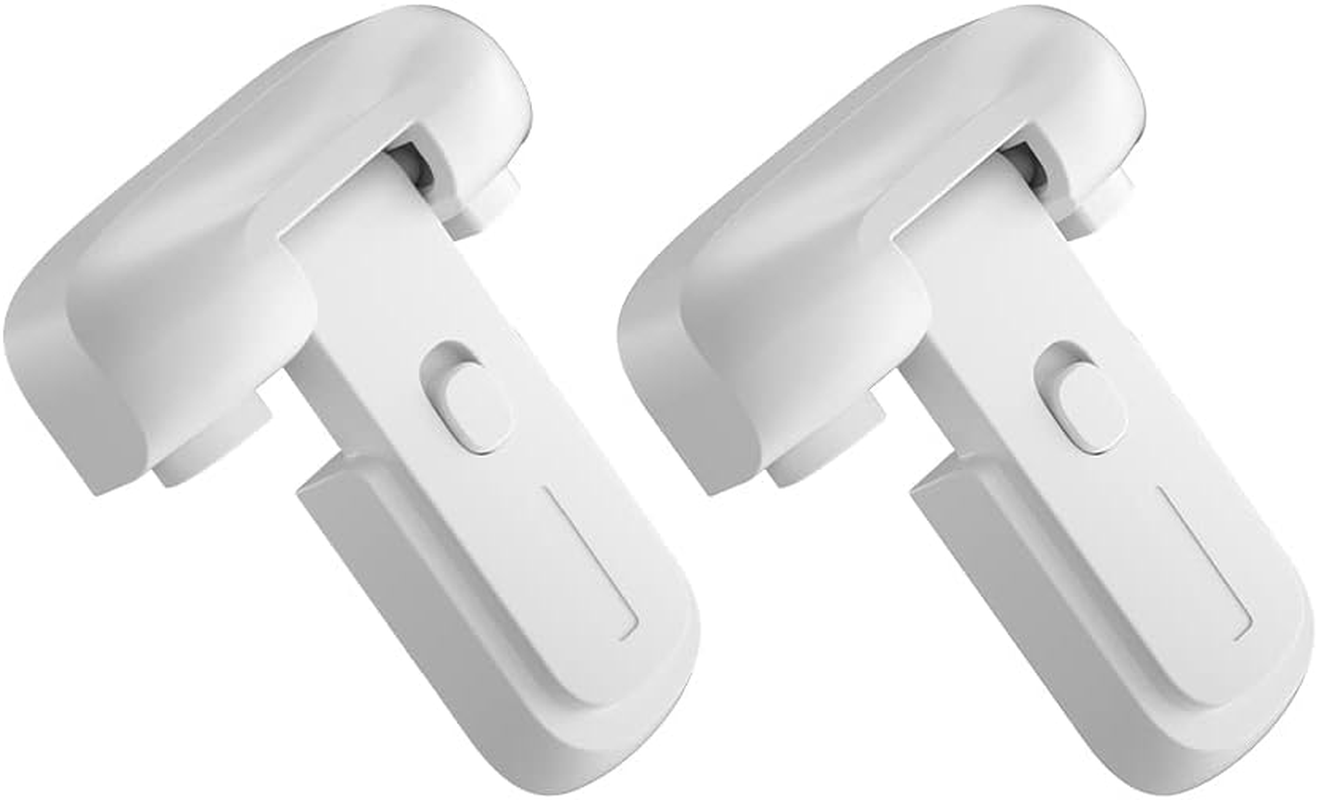 SAFELON 2 Pcs Baby Safety Fridge Lock, Child Proof Refrigerator Freezer Door Lock, Toddler Kid Safety Latch Catch Lock (White) image number 4