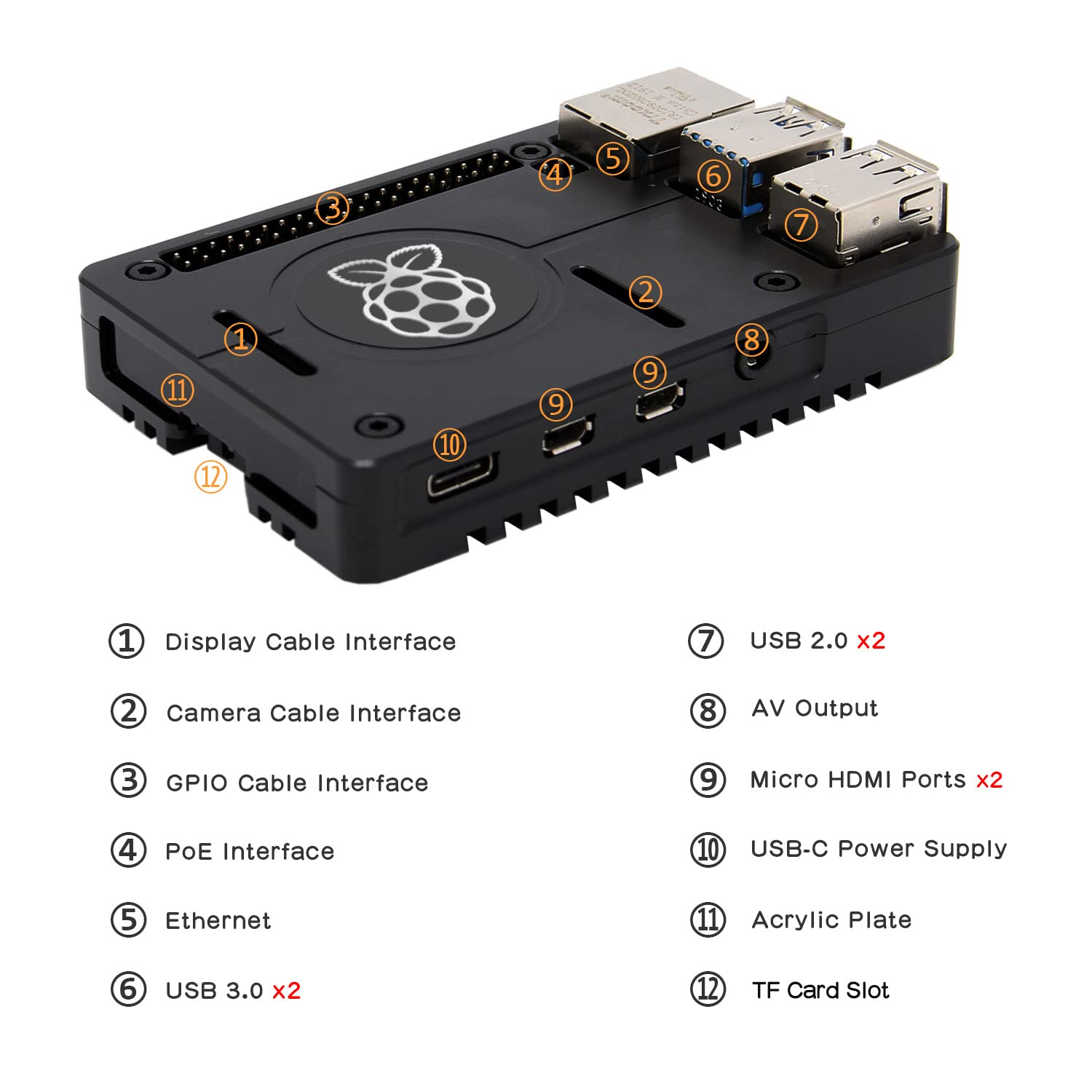 Geekworm Raspberry Pi 4 Case, Raspberry Pi 4 Model B CNC Ultra-Thin Aluminum Alloy Metal Passive Cooling Case, Raspberry Pi 4 Heatsink Case Compatible with Raspberry Pi 4B, Pi 4B, Pi 4 Only (N300) image number 3