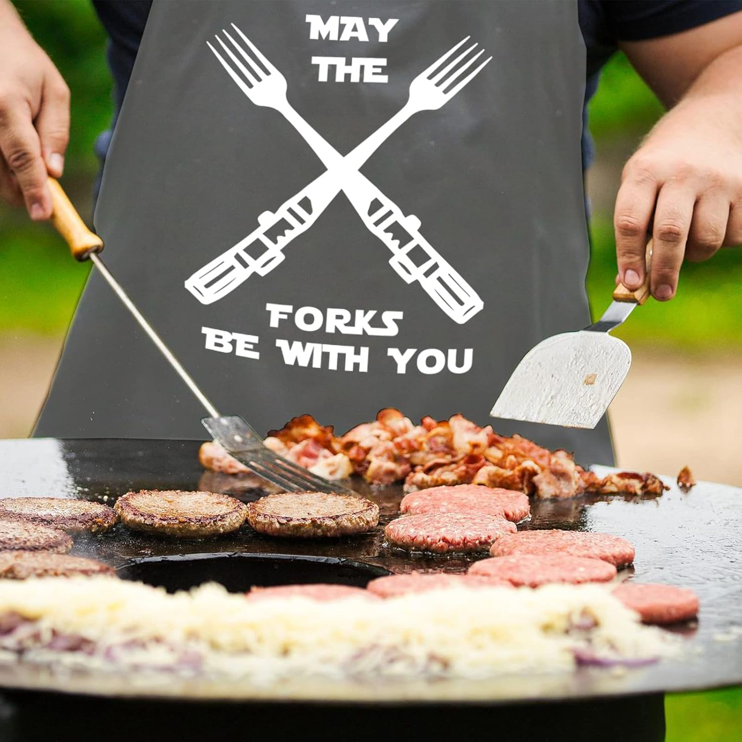 Cooking Aprons for Men Women, Kitchen Chef Apron, BBQ Grilling Gifts for Husband Dad image number 2