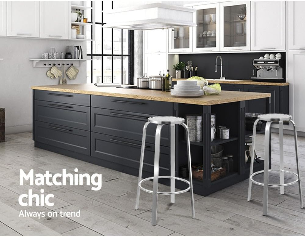 Gardeon Outdoor Bar Stools Patio Furniture Indoor Bistro Kitchen Aluminum X2 image number 6