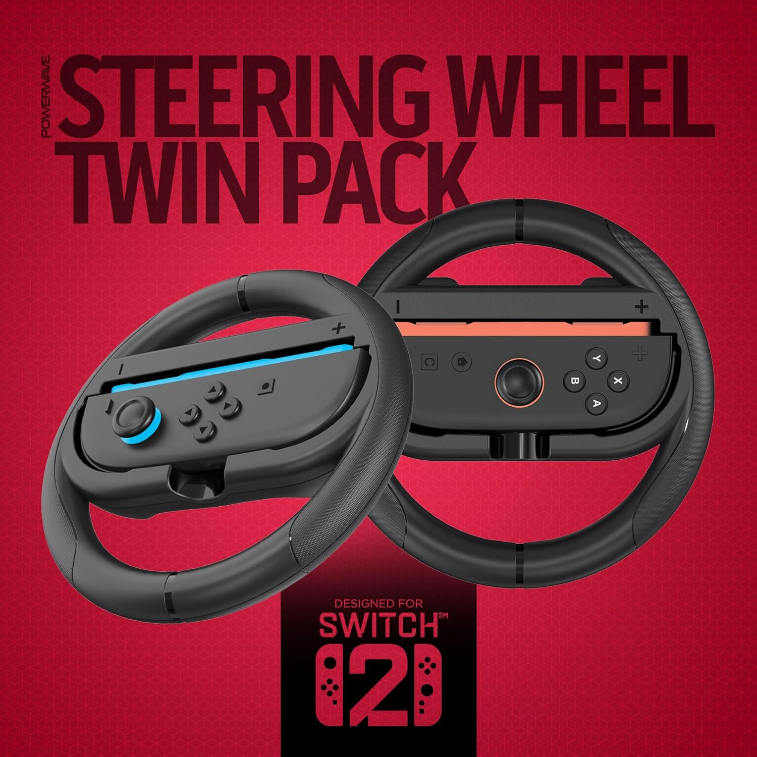 Powerwave Steering Wheel Twin Pack for Nintendo Switch 2, Fit Either Joy-Con, Ergonomic Design, SL and SR Buttons image number 4