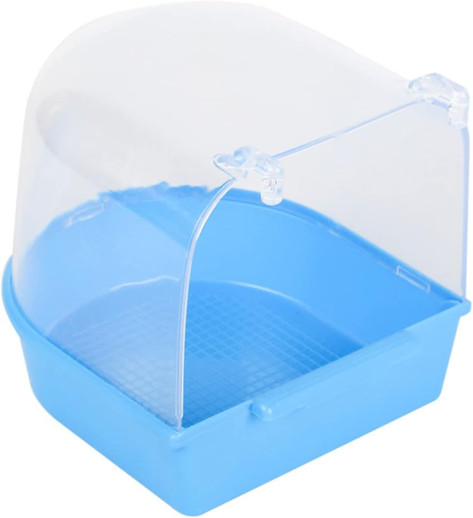 Bird Bath for Small Birds Covered Multi Cage Bird Bathlight for Canaries and Parrots Ideal for Bird Cages and Bathing Needs image number 1