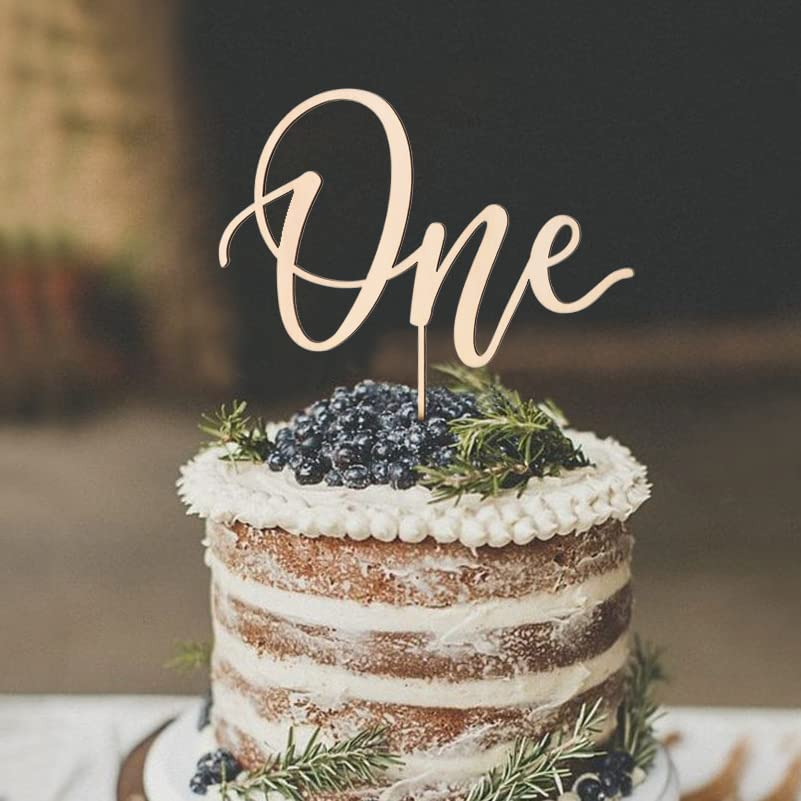 First Birthday Smash Cake Topper - 1St Birthday Wooden Topper for Photo Booth, Party Decoration image number 6