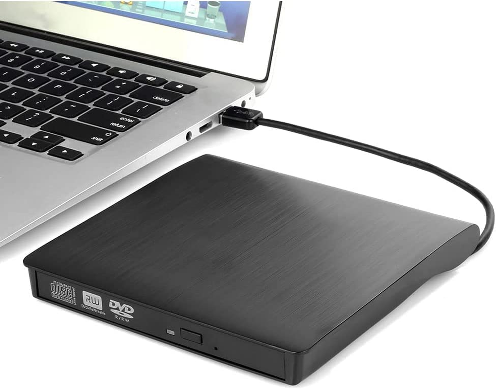 Intendvision External CD DVD Drive USB 3.0 Protable Slim DVD/CD ROM +/-RW Optical Drive Player Reader Writer Burner for Desktop Windows 7/8/10/Xp/Vista Laptop Computer PC (Black) image number 3