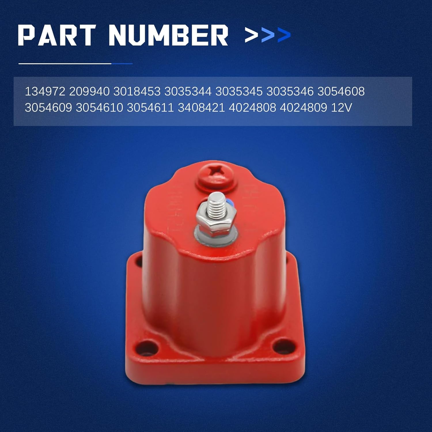 4024808 3054608 12V Fuel Shut off Solenoid Valve for Cummins N14 NTA855 KTA19 KT50 305461 M11 K38 K50 MTA11G1G2 KTA38 KT38P780 KTA19G3G4 KTA38G2 KTA38G5 Stop Solenoid Valve Diesel