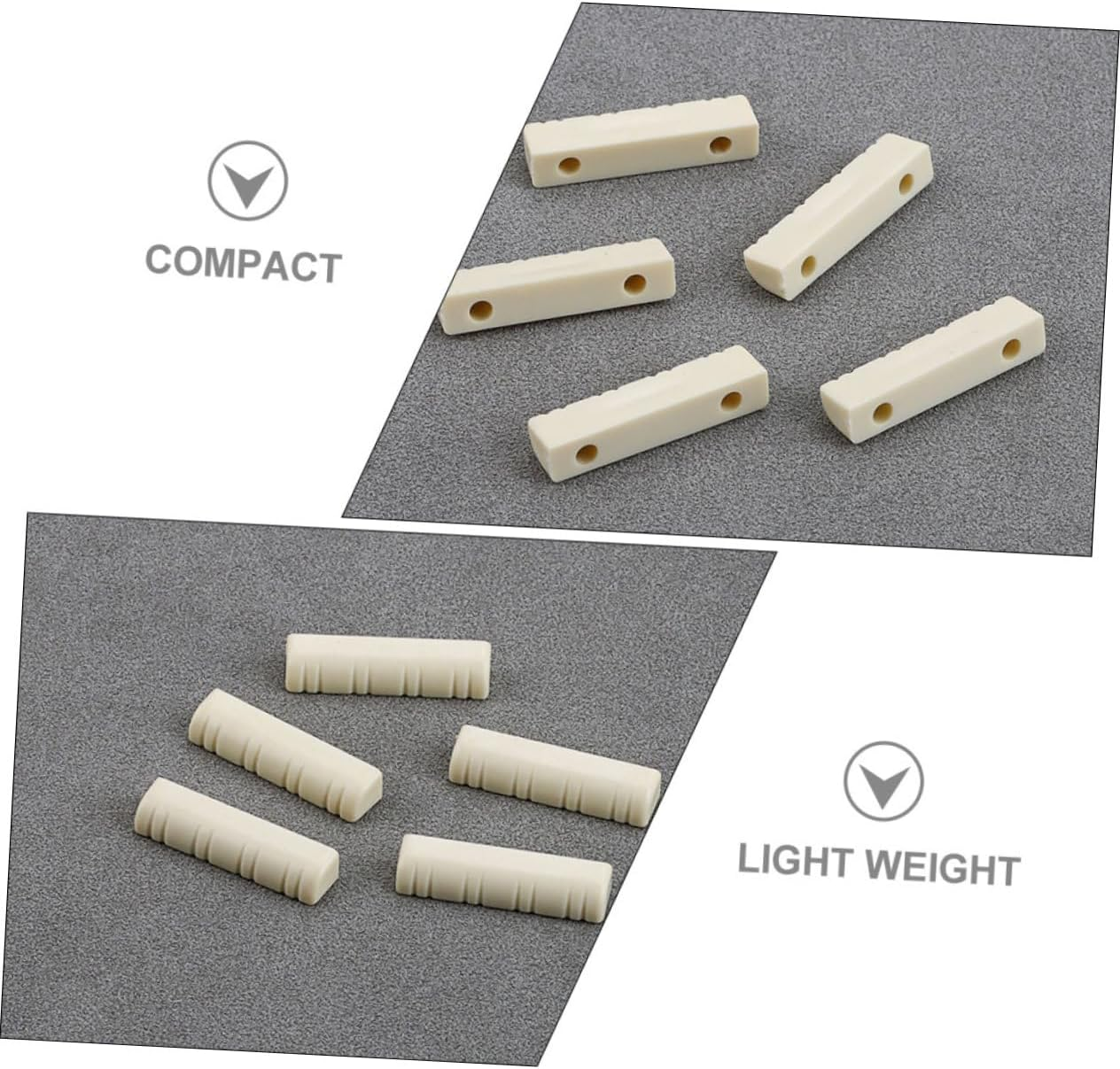 Ibasenice Guitar Bridge Nut 5Pcs Plastic 8-String Mandolin Nut Bass Musical Instrument Guitar Nut Blank image number 5