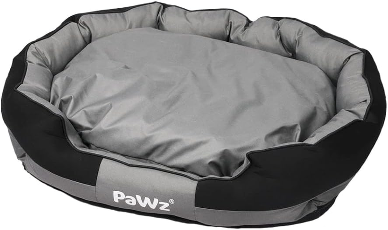 Pawz Waterproof Pet Dog Calming Bed Memory Foam Orthopaedic Removable Washable L, Dog Cat Sofa Bed with Head and Neck Support, Chew Proof Dog Bed, Pet Bed with Removable Cushion, Grey + Black image number 5