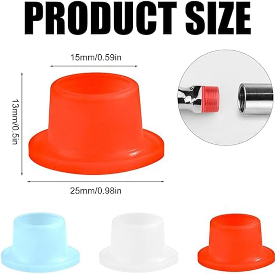 12Pcs Faucet Leak-Proof Sealing Gasket,Faucet Leakproof Gasket Washers to Prevent Leakage and Dripping Silicone Plug Raw Material Belt Rubber Seal Rings,For Garden Faucet Hose (Red) image number 3