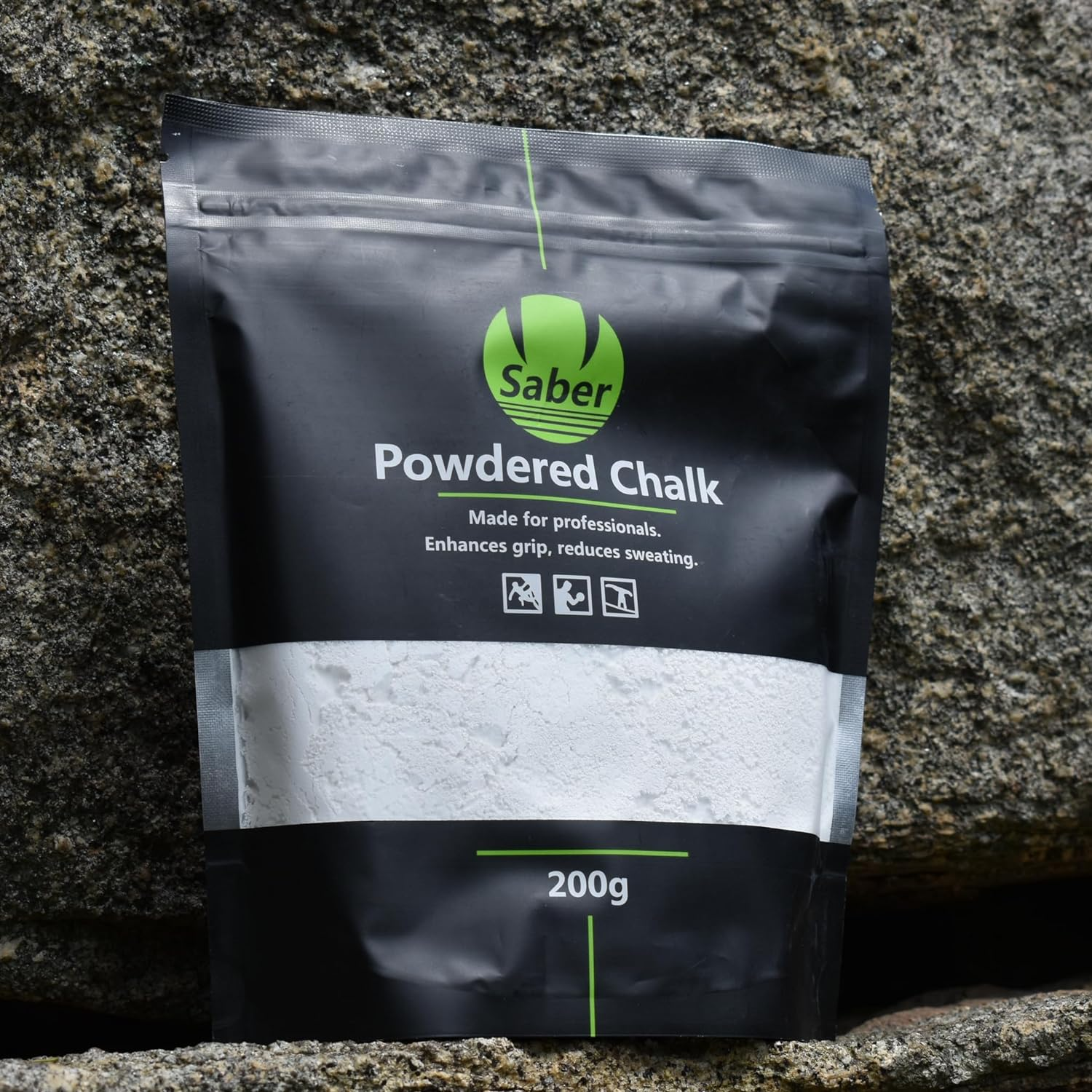 Saber Powdered Chalk 200G | Sports Chalk | Enhance Hand Grip & Hold | Sweat Free | Rock Climbing, Gymnastics, Weightlifting, Bouldering, Pole Dancing, Calisthenics and More image number 5