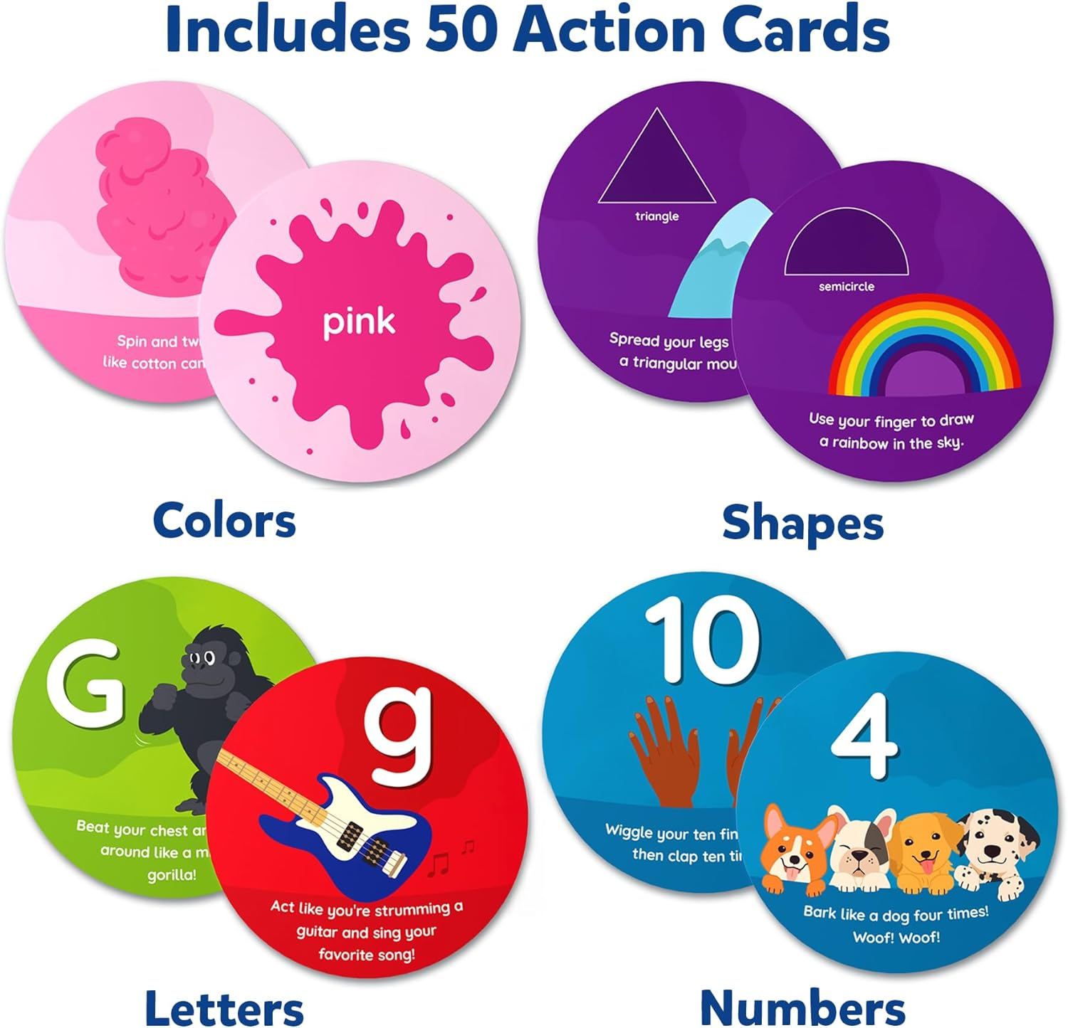 Skillmatics Flash Cards for Toddlers - Jump & Learn Letters, Numbers, Shapes & Colors, Preschool Learning, Travel Toys, Gifts for Kids Ages 2, 3, 4, 5 image number 4