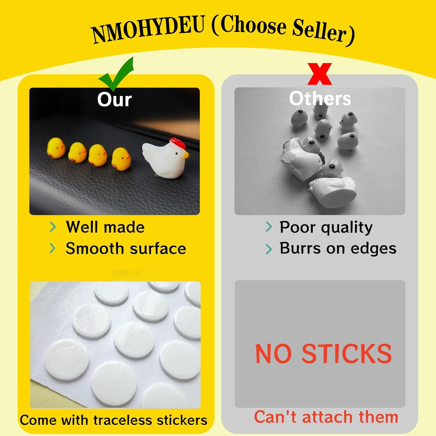 Cute Mini Chickens Car Dashboard Accessories Fun Chicks Car Rearview Mirror Decor Car Mirror Interior Ornaments, Fairy Garden Landscape Decor Home Decor Car Gifts