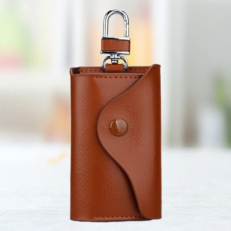 Card Wallets Universal Leather Key Chain Holder Wallet Case Car Bag Pack Hanging Waist Pouch Buckle Bracket Box image number 1