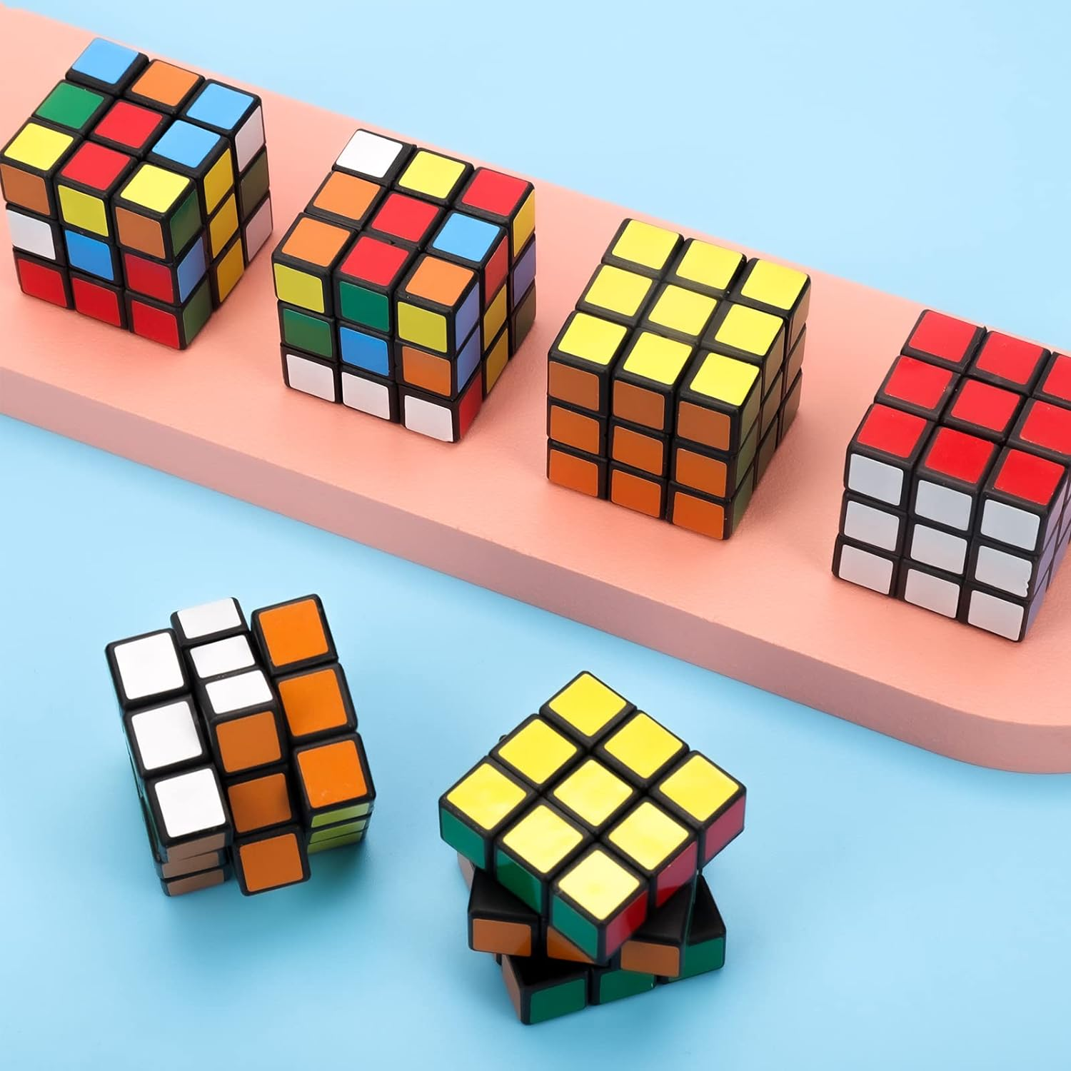 24 Pcs Mini Cubes Bulk, Puzzle Cubes Party Favors, 1.18In 3&times;3&times;3 Cube Set, Stress Relief Toys, Party Favors Cube, Birthday Party Gifts, Party Supplies for Boys and Girls, Kids and Adults image number 4