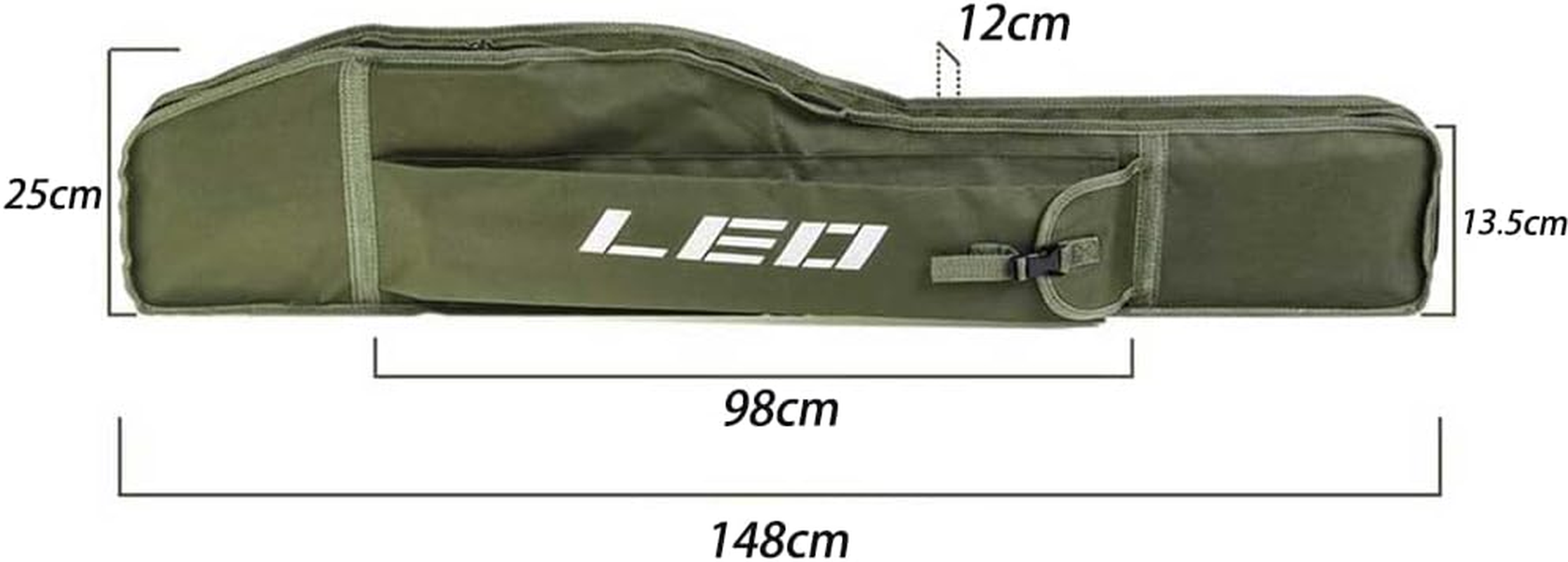 Canvas Folding Fishing Rod Bag Fishing Pole Case Fishing Tackle Gear Travel Case,Collapsible Portable Foldable Fishing Rod Carrier Fish Pole Tools Storage Bag,For Traveling/Boat/Lake Fishing image number 1