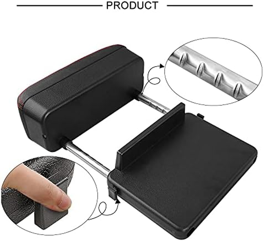 SENYAZON Car Console Armrest Box Arm Rest Height Adjustable Comfort Elbow Pad Armres Storage Organizer Box (Grey) image number 4