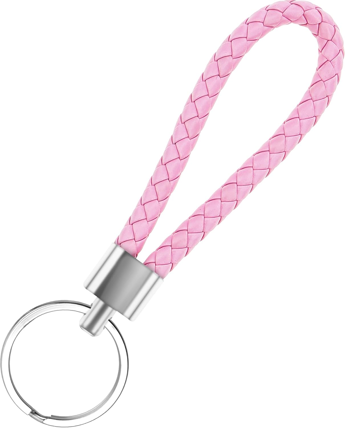 Braided Leather Keychain Key Chain for Men Braided Key Chain Handmade Weave Leather Rope Keyring Car Motorcycle Keychain Ring Universal Keyring Holder Single Keychains Accessories