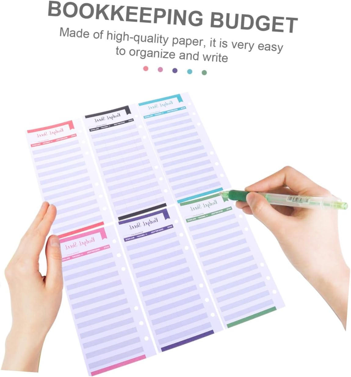 STOBOK 20Pcs Budget Planner Refill Paper Planner Budget Tracker Paper Expense and Bill Tracker Organizer Budget Sheets Expense Binder Paper for Office image number 6