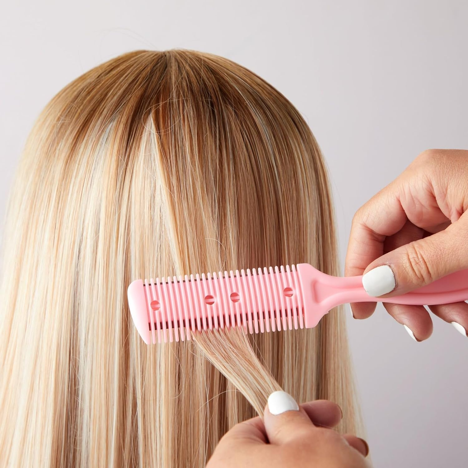 Glamlily 4 Pack Hair Thinning Comb Set, Razor Combs for Women (Assorted Colors, 7.1X1.2 Inches) - Split Ends Hair Trimmer image number 4