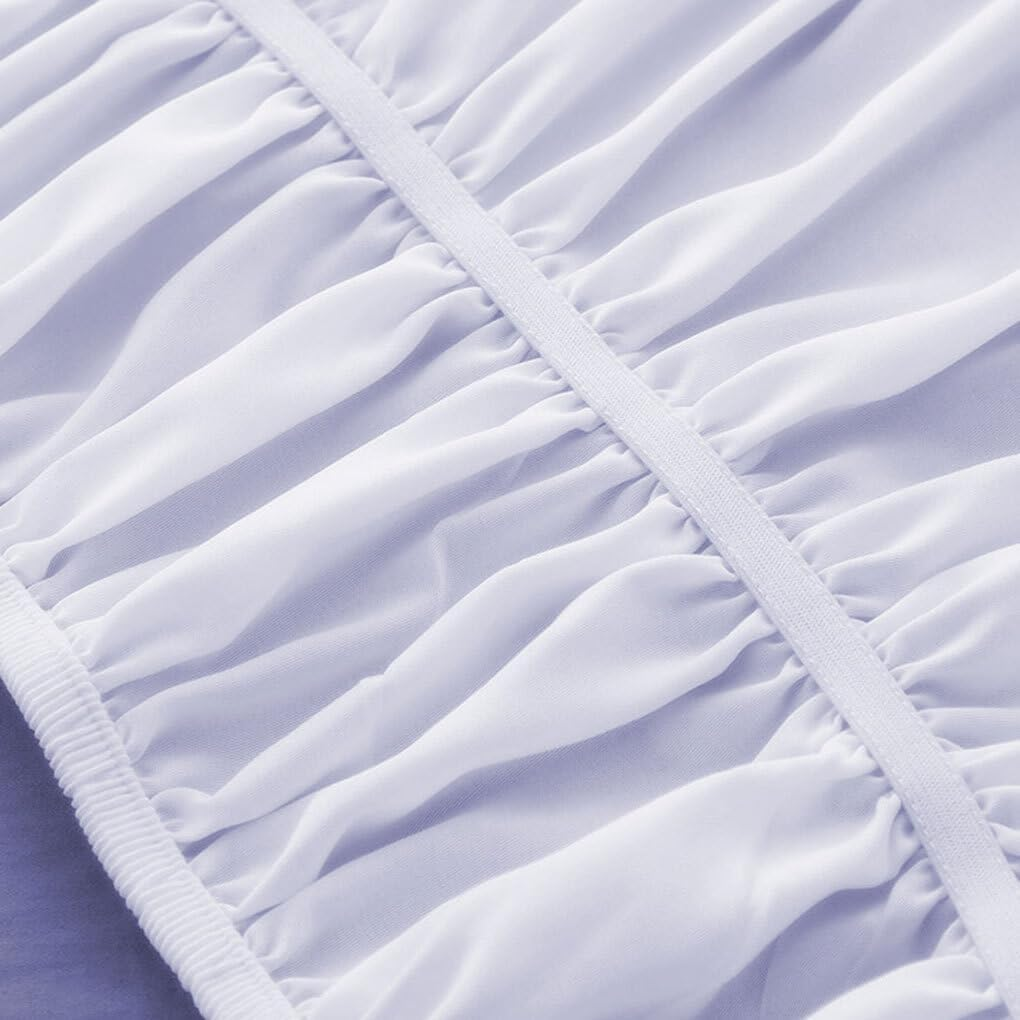 Easy to Clean and Fitting Bed Skirt for Elegant Bedroom Easy to Install Polyester Deep Frilled Valance Fitted Sheets image number 1