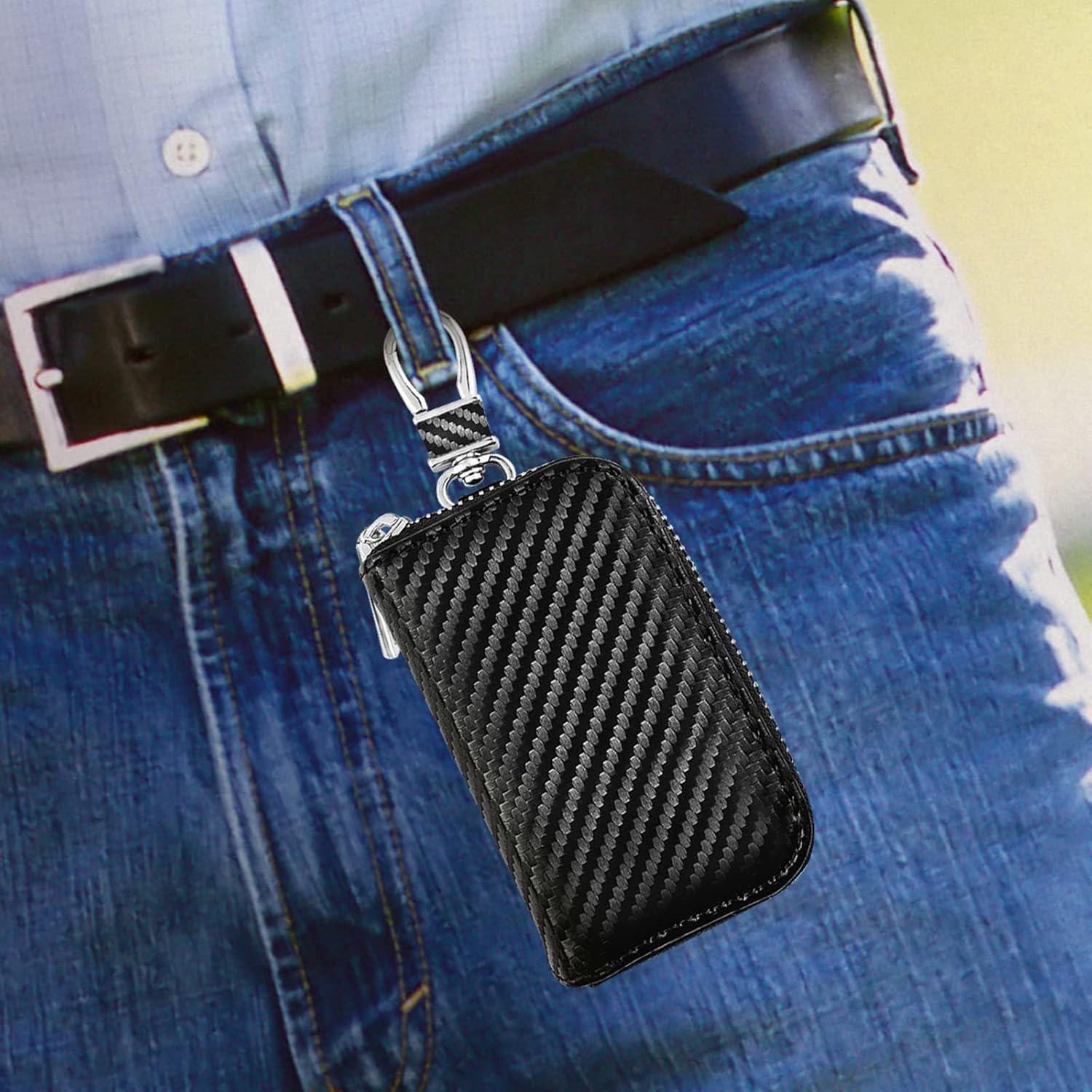 Faraday Car Key Case and Fob Signal Blocking Pouch - Portable RFID Protection, Theft Prevention (Small Box + 1 Key Case) image number 3
