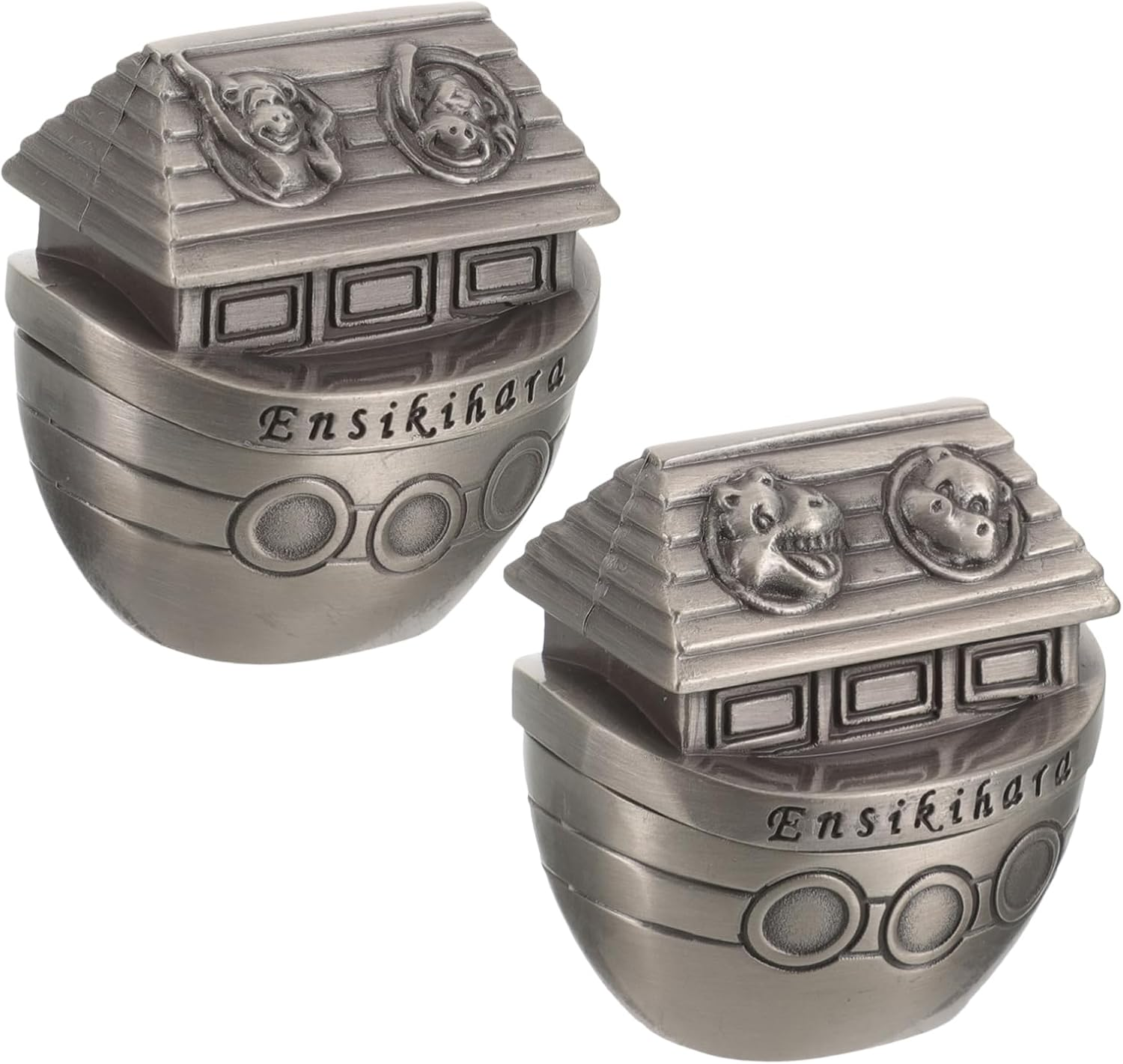 2Pcs Metal Keepsake Box for Teeth Hair Curls Adorable House Design Organizer for Childhood Memories Parents image number 5