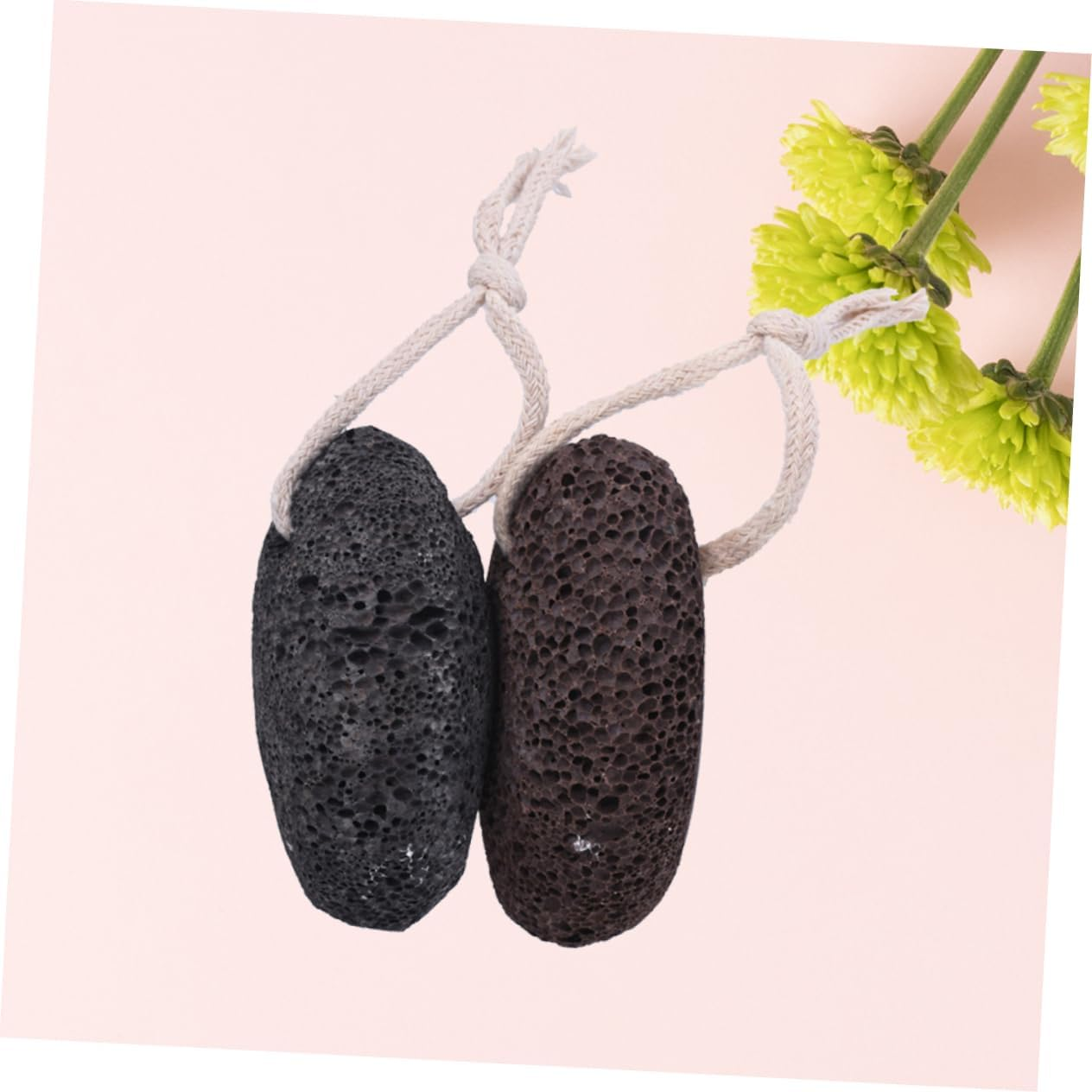 Ipetboom 2Pcs Natural Lava Stone Foot Washboard Callus Remover Exfoliating Pumice Stone for Feet Heels and Palm