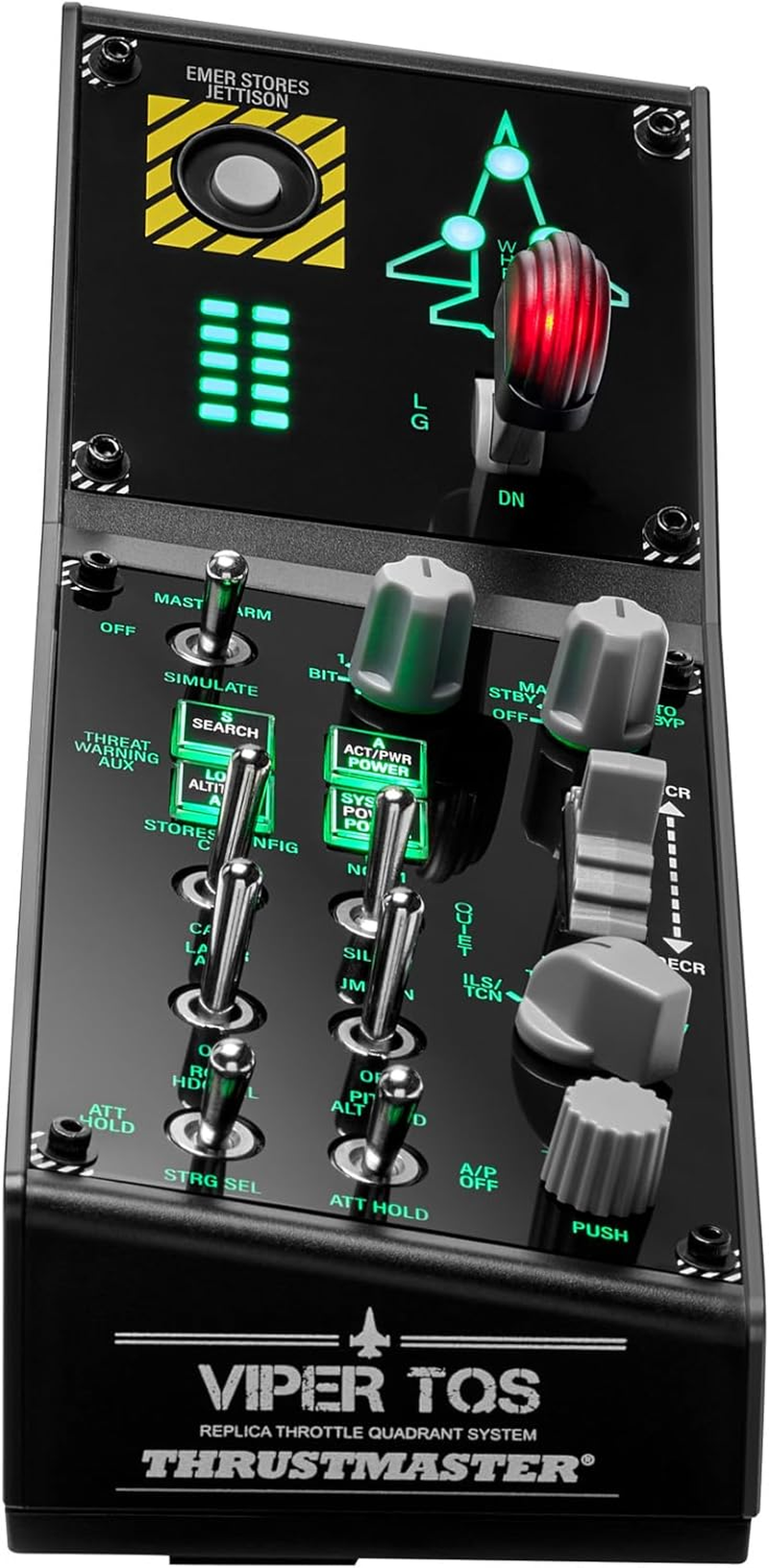 Thrustmaster Viper Panel: Backlit Control Panel, for Use with Viper TQS or Standalone, 43 Metal Action Buttons, Jettison, Trim, Landing Gear, Licensed by the U.S. Air Force (PC) image number 1