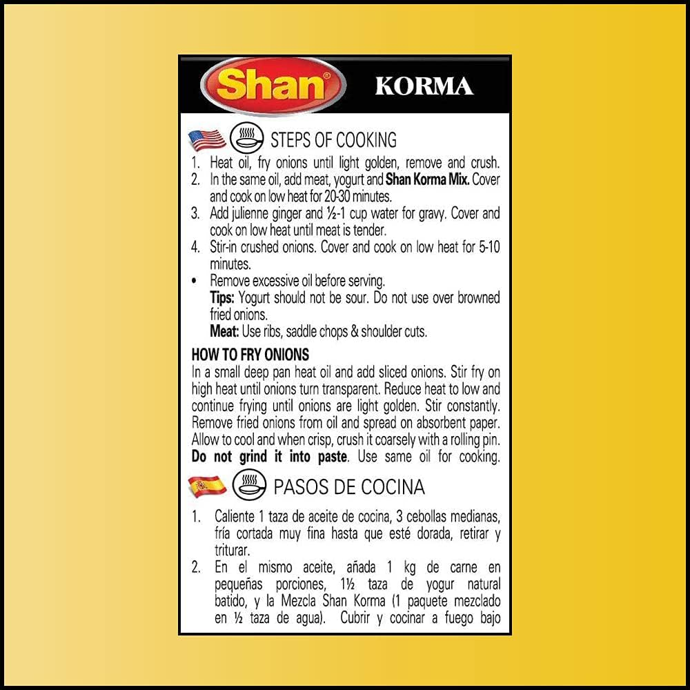 Shan Korma Masala Spice Mix, 50G image number 2