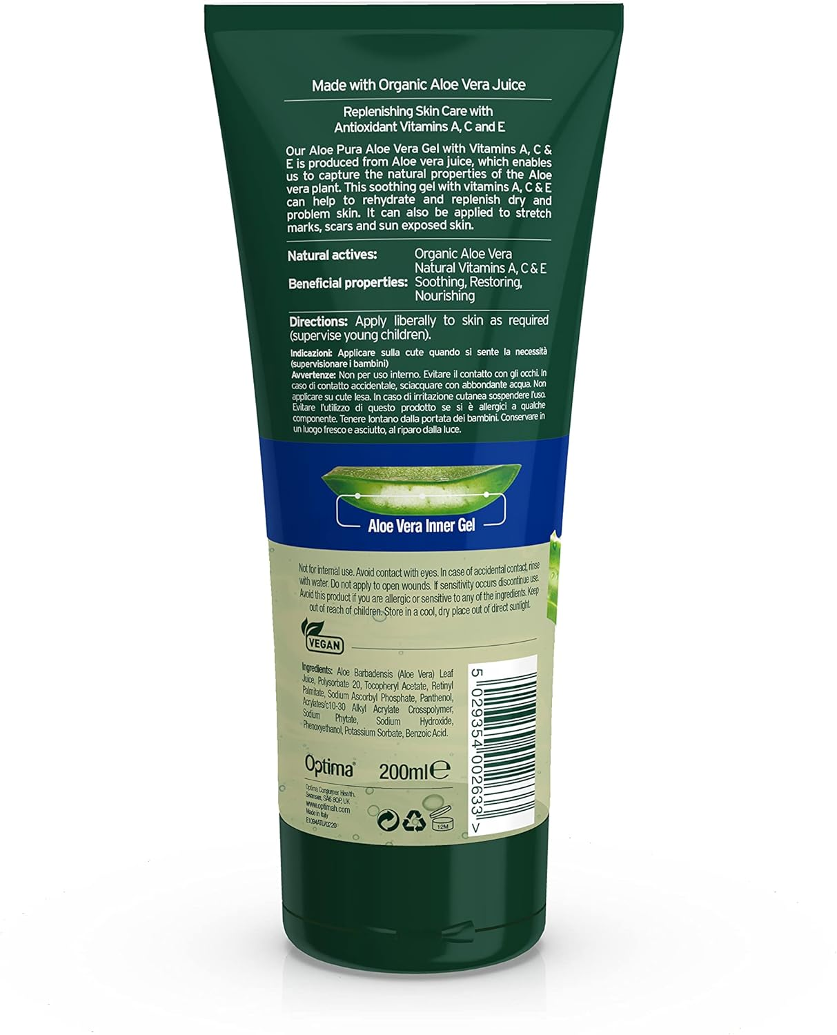Aloe Pura Aloe Vera Body Gel with ACE Vitamin 200 Ml