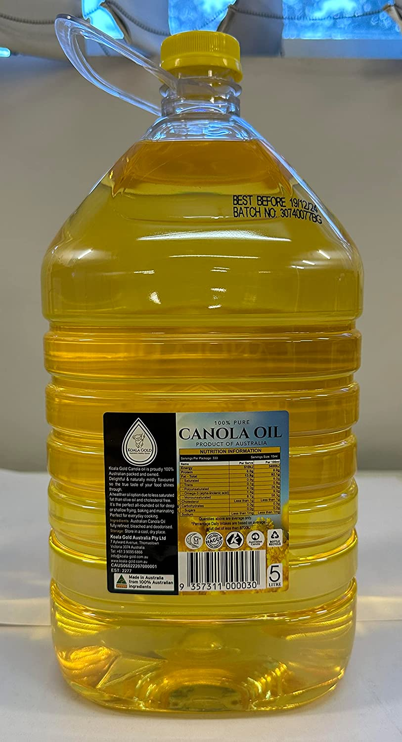 Koala Gold 100% Pure Australian Canola Oil 5L image number 1