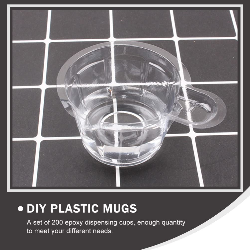 EXCEART 300Pcs 40Ml Disposable Plastic Resin Mixing Cups Multipurpose Dispensing Cup for Mixing Paint, Epoxy, Jewelry Making, Resin Crafts DIY image number 5