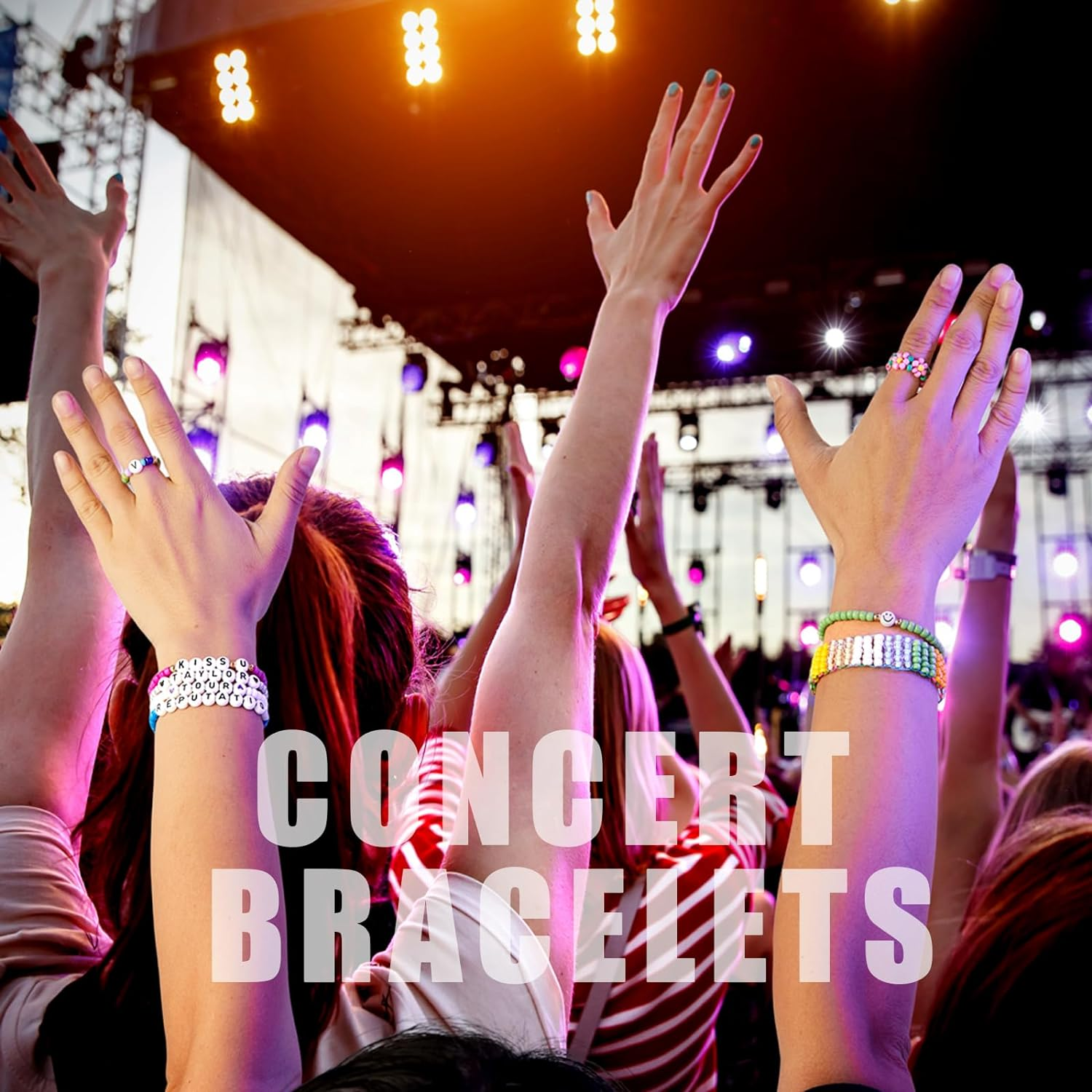 LEUCHTAMOR 4Mm Glass Seed Beads, 6600Pcs 28 Colors Seed Beads for Bracelets, 1000Pcs Letter Beads for Making Name Friendship Bracelets Jewelry Crafts in Plastic Box with Elastic Cord for Adult image number 4