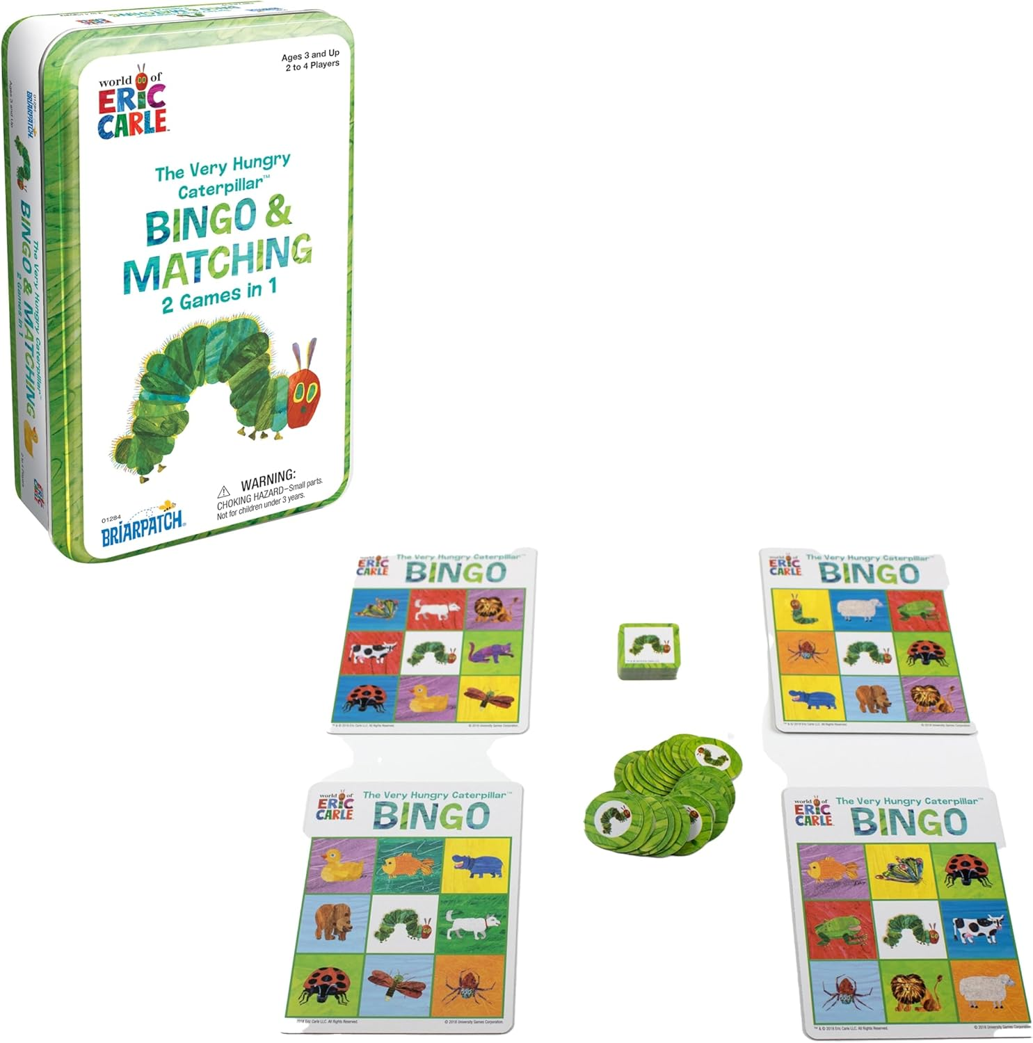 University Games Eric Carle'S Very Hungry Caterpillar Bingo and Matching Tin Card Game image number 5