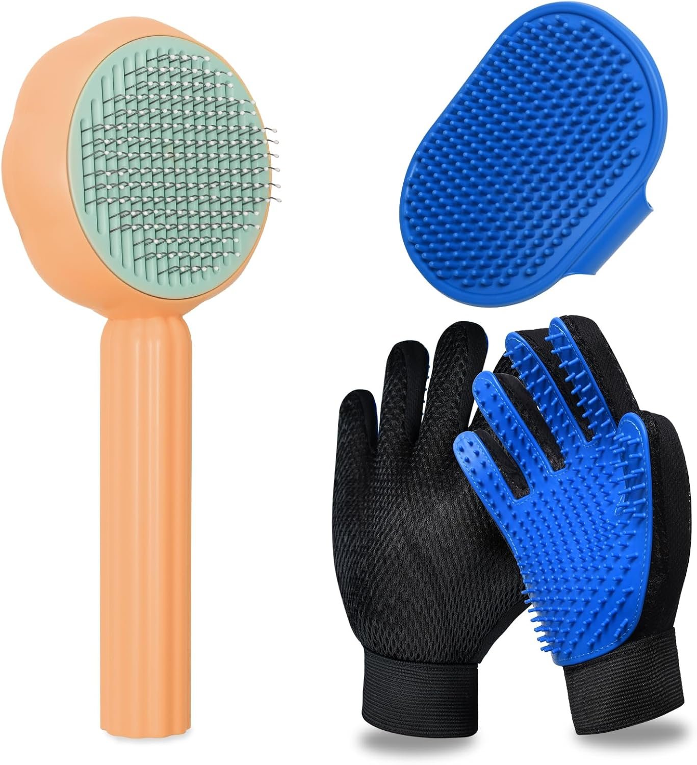 GJEASE Cat Grooming Glove Brush,Pet Hair Remover Tool,Reusable Dog Hair Fur Remover for Carpet,Furniture,Couch,Clothes,Eco-Friendly and High Efficiency image number 1