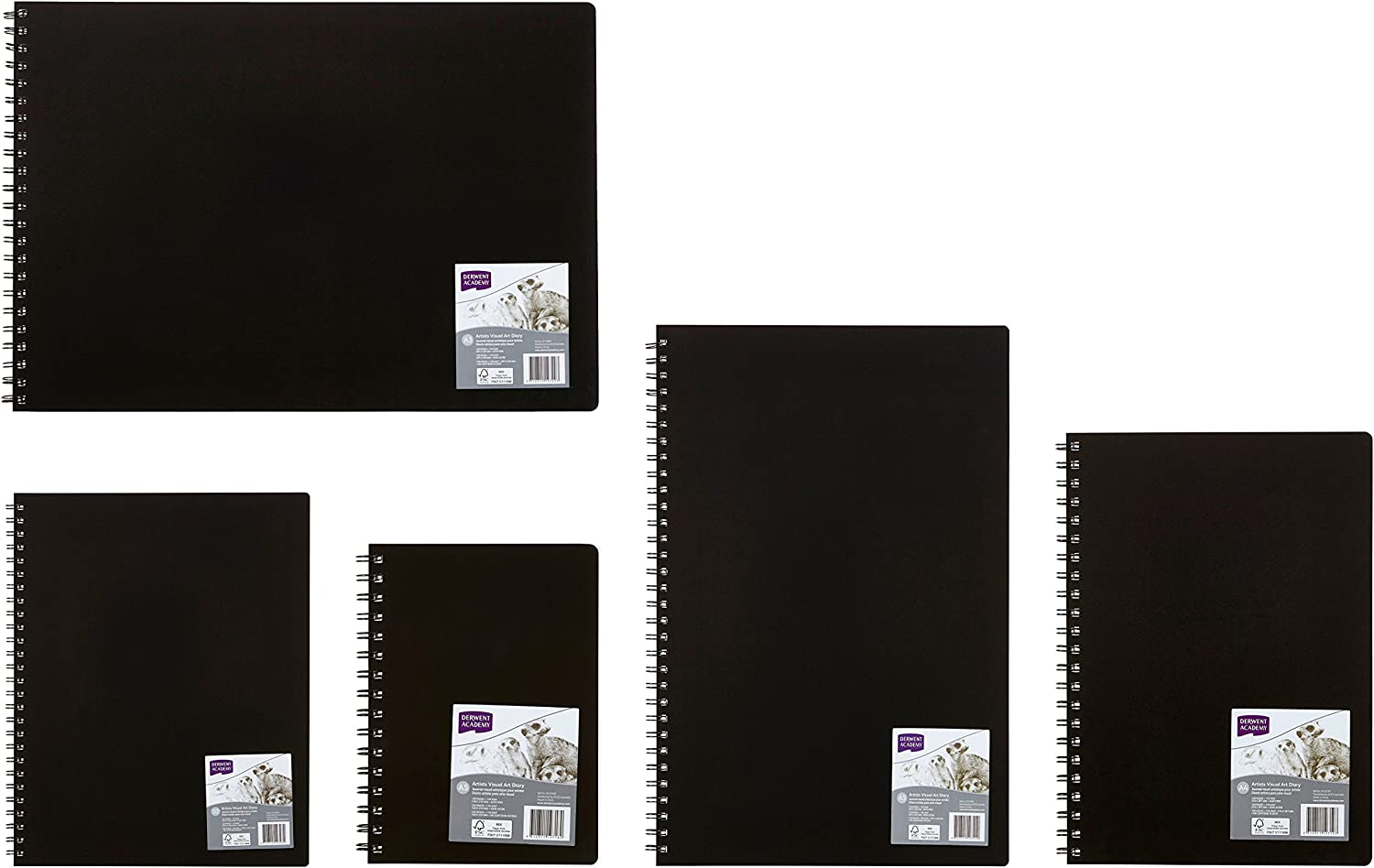 DERWENT R31090F Academy Visual Art Diary, 11 X 14 Black image number 1