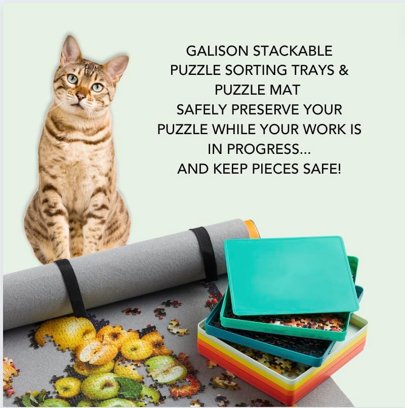 Galison 9780735373211 Puzzle Stackable Sorting Trays image number 2